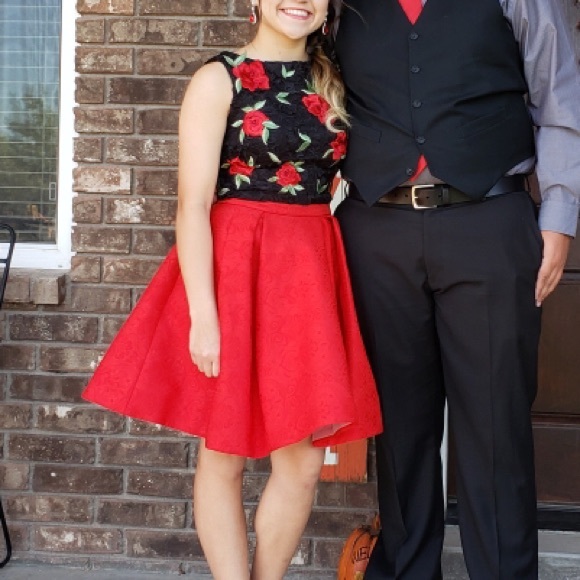 Authentic MacDuggal Red Hoco/Prom Dress - Picture 2 of 4